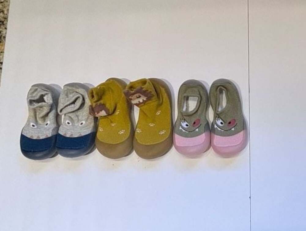 (3) DADAWEN Baby Toddler Animal Sock Shoes